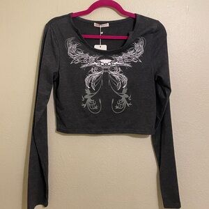 dark gray graphic long sleeve🔗